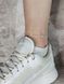 Браслет на ногу из белого перламутрового японского бисера, натурального жемчуга и фурнитуры MILANO LUX 100346 фото 3
