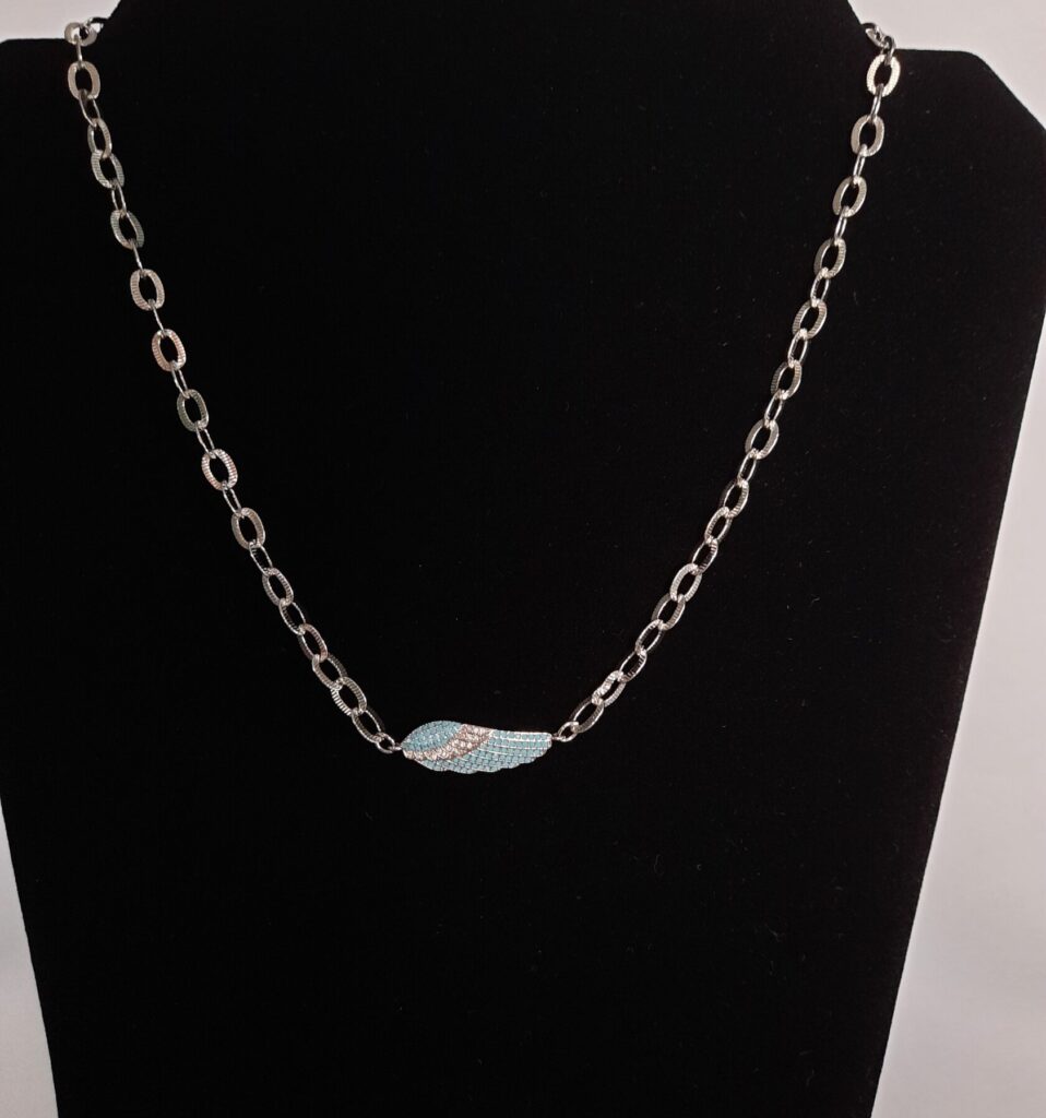 Кольє “Крило” на ланцюгу з підвіскою MILANO LUX