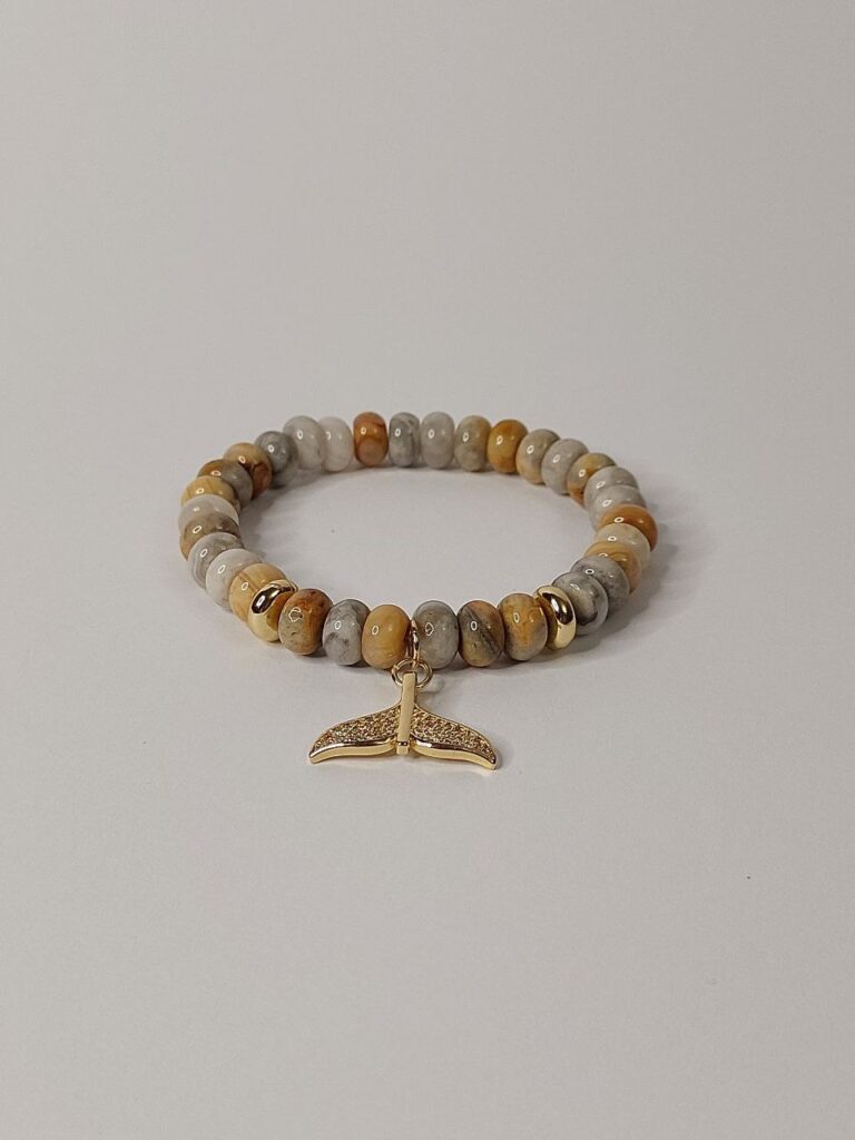 Браслет з королівської яшми з фурнітурой MILANO LUX