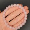 Браслет із натурального каміння рожевий кварц