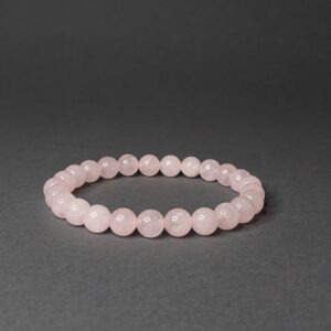 Браслет із натурального каміння рожевий кварц