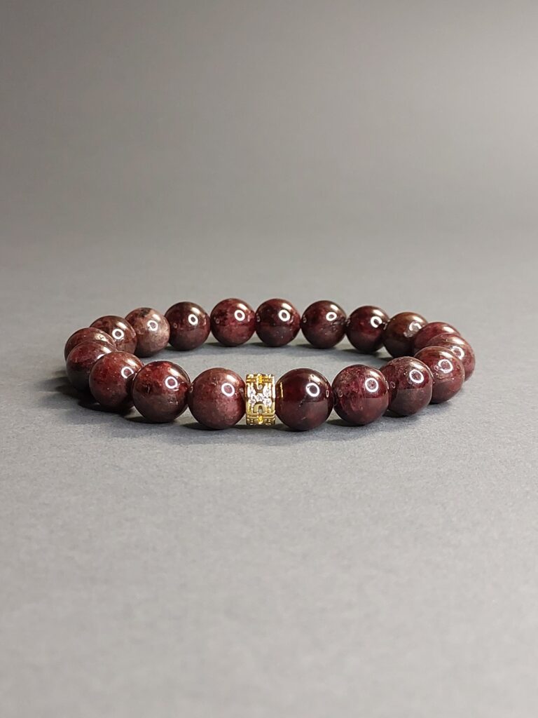 Браслет з граната та фурнітури MILANO LUX