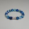 Браслет з гранованого синього агата