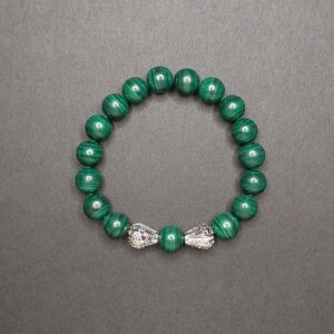 Браслет з малахіту та фурнітури MILANO LUX
