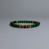 Браслет з натурального хризопразу та тигрового ока