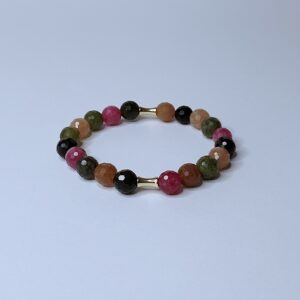 Браслет з натурального кольорового турмаліну та фурнитури MILANO LUX