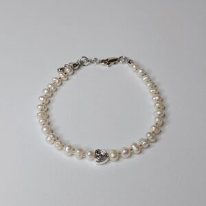 Браслет з натуральних перлин, японського бісеру та фурнітури MILANO LUX