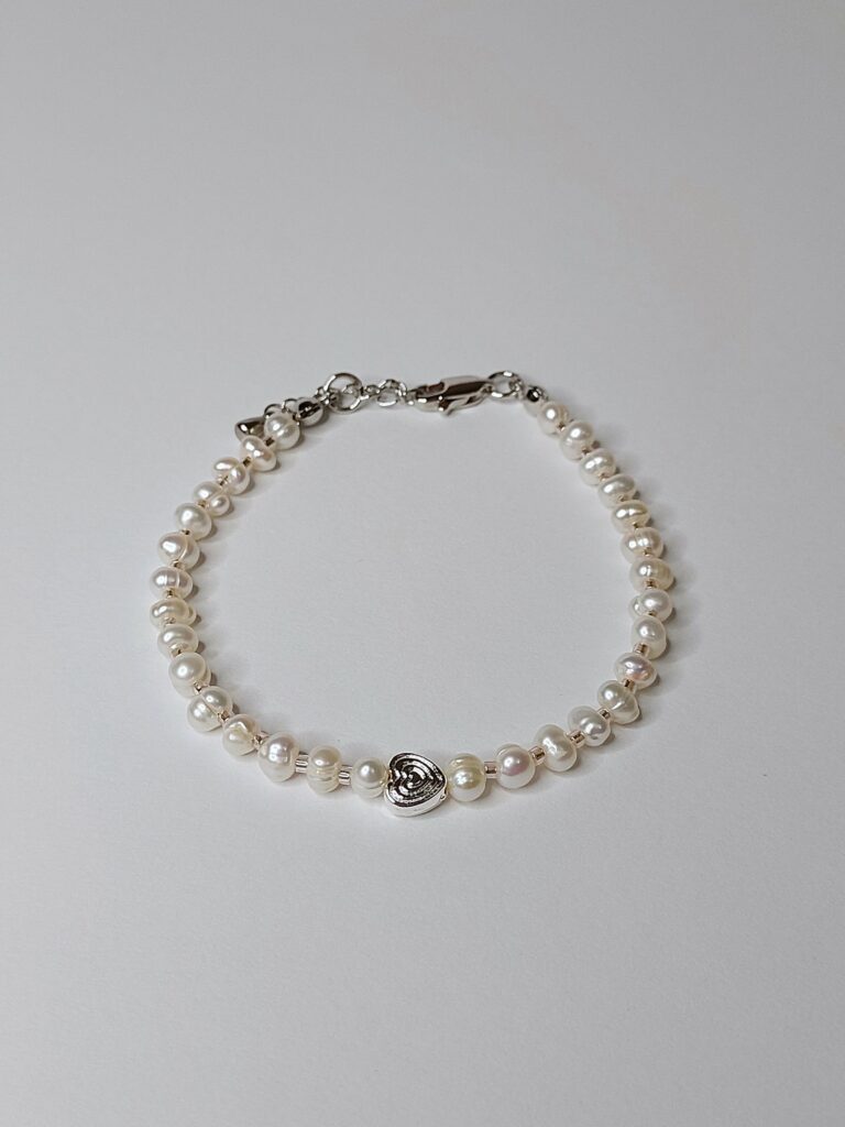 Браслет з натуральних перлин, японського бісеру та фурнітури MILANO LUX