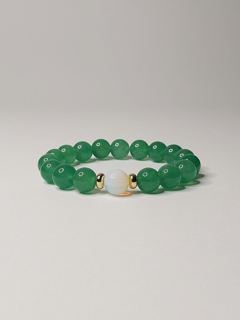 Браслет з нефрита та фурнітури MILANO LUX