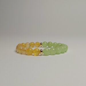 Браслет з оніксу та цитрина