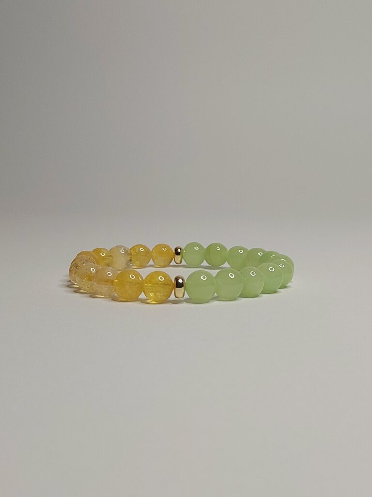 Браслет з оніксу та цитрина