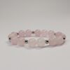Браслет з рожевого кварца, фурнітура медична сталь