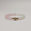 Браслет з рожевого кварца, місячного каміння