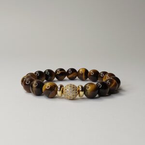 Браслет з тигрового ока та фурнітури MILANO LUX