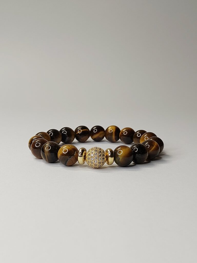 Браслет з тигрового ока та фурнітури MILANO LUX