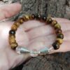 Браслет з тигрового ока та гірського кришталю