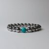 Браслет зі срібного гематиту та бірюзи