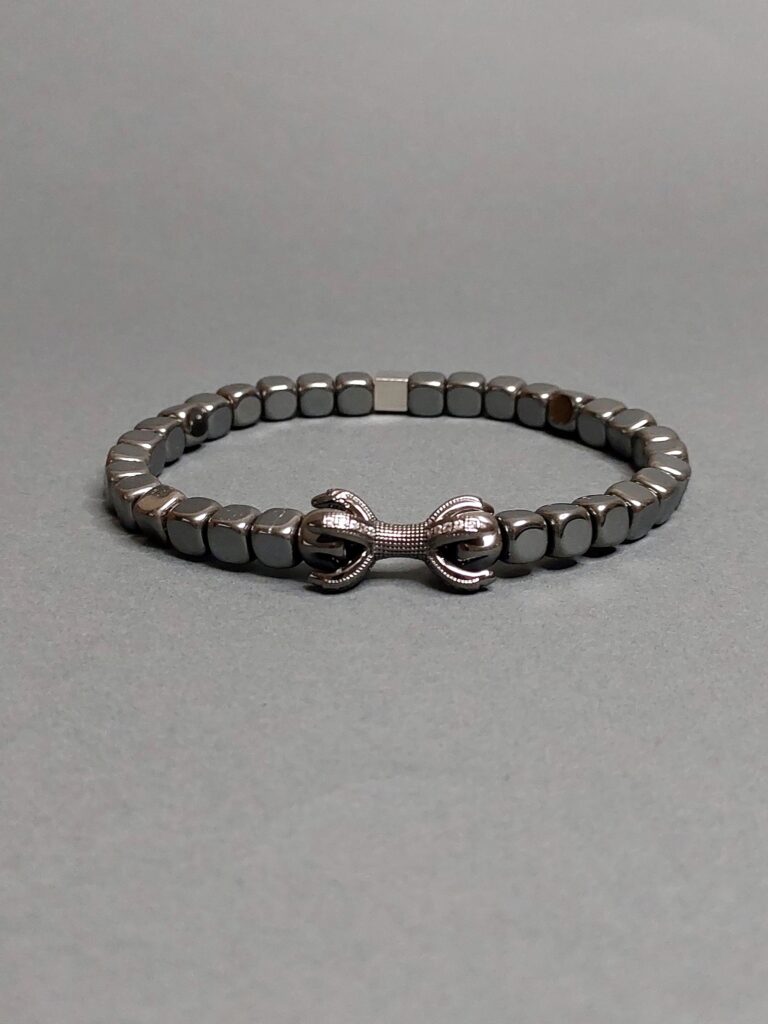 Чоловічий браслет з гематиту та фурнітури MILANO LUX
