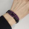 Сет браслетів із чорного агату, аметиста та гематиту