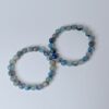 Сет браслетів з блакитного смугастого агату