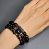 Сет браслетів з чорного агату “Чорна королева”